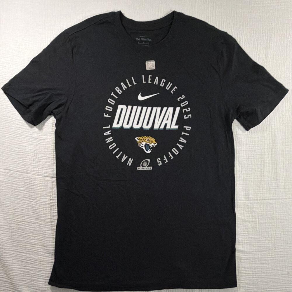Nike Jacksonville Jaguars DUUVAL 2025 NFL Playoffs T-Shirt Black Size M